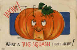 Pumpkin, Halloween What A Big Squash Frowning