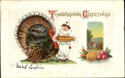 Thanksgiving Greetings Clown