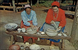 Cherokee Indian Pottery Makers, Oconaluftee Indian Village Cherokee Indian Pottery Makers, Oconaluftee Indian Village