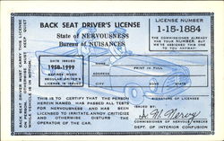 Back Seat Driver's License
