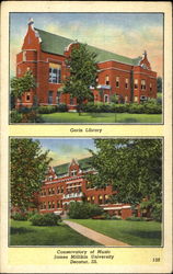 Conservatory Of Music, James Millikin Uiversity Decatur, IL Postcard Postcard
