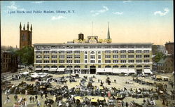 Lyon Block And Public Market Albany, NY Postcard Postcard