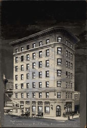 Rare Original Art - Night Scene People's Savings Bank Rare Original Art - Night Scene People's Savings Bank