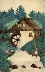 Painitng of Rural Scene with Watermill