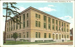 U. S. Post Office Clarksburg, WV Postcard Postcard