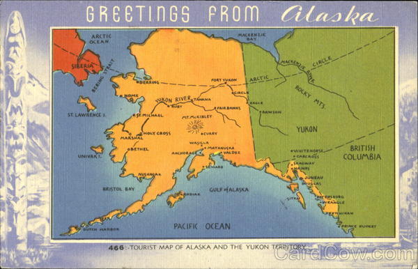 Tourist Map Of Alaska And The Yukon Territory Maps