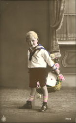 Boy with Basket Tinted