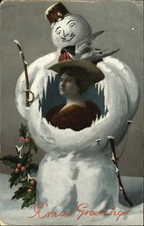 Woman in Snowman