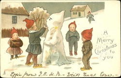 Children making Snowman