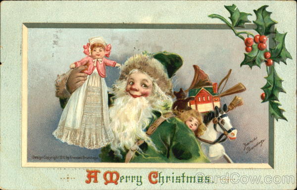 A Merry Christmas Frances Brundage Santa Claus
