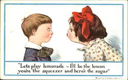 Girl trying to kiss a boy