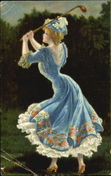 Woman Playing Golf