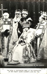 The Enthroning Of The Queen Postcard