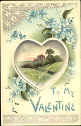 Cottage within a heart