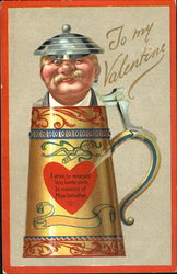 Moustached Man in Beer Stein