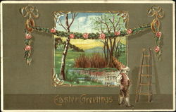 Pastoral Scene with Flower Garland
