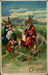 Easter bunny family