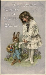 Girl Holding a Rabbit's Hand