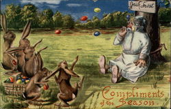 Bunnies Throw Easter Eggs at Jack Frost