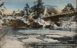 Harriet Prescott Spofford's residence and Chain Bridge in winter