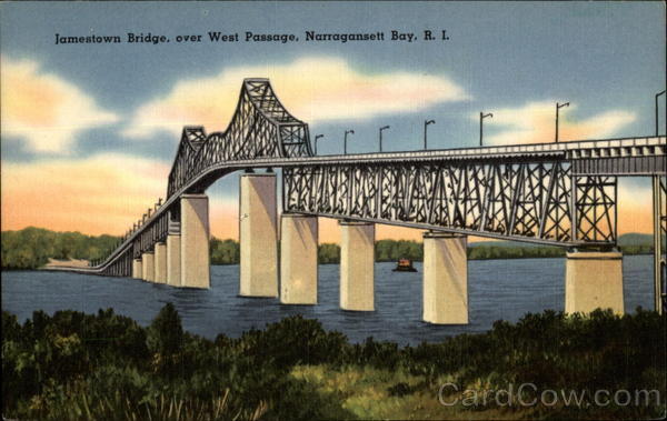 Jamestown Bridge over West Passage Narragansett Bay Rhode Island
