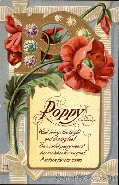 Poppy (Consolation) Flowers Alphabet Letters