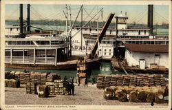 Unloading Cotton at Levee Unloading Cotton at Levee