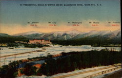 Presidental Range in Winter and Mt. Washington Hotel