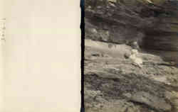 Woman Sitting on Rocks