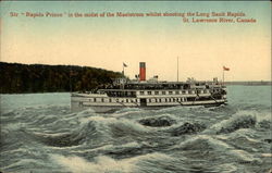 Str "Rapids Prince" in the midst of the maelstrom whlst shooting the Long Sault Rapids St. Lawrence River, Canada Misc. Canada P Postcard