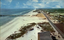 An aerial view of a lovely beach located on Panama City Beaches An aerial view of a lovely beach located on Panama City Beaches