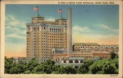 A View of Battle Creek Sanitarium A View of Battle Creek Sanitarium