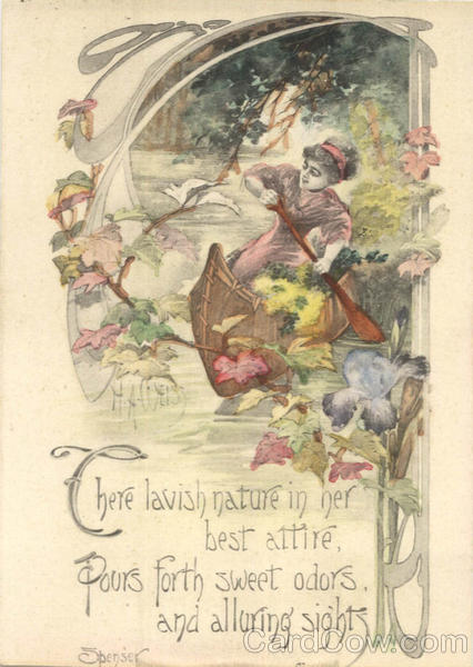 There lavish nature in her best attire... Romance & Love