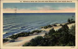 Peninsula Drive and Lake Erie for Presque Isle Light House Peninsula Drive and Lake Erie for Presque Isle Light House