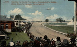 Watching the Airship from Sears, Roebuck & Co's. Exhibit, Illinois State Fair Grounds Watching the Airship from Sears, Roebuck & Co's. Exhibit, Illinois State Fair Grounds