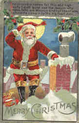 Merry Christmas - Santa on Rooftop