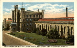 Entrance and East Wing, Cell House, Looking West, Illinois State Penitentiary