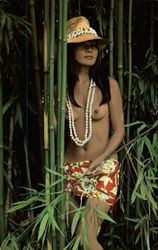 Hawaiian girl in bamboo forest Hawaiian girl in bamboo forest