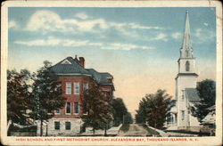 High School and First Methodist Church, Alexandria Bay High School and First Methodist Church, Alexandria Bay