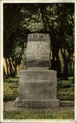 Monument Marking Old Santa Fe Trail Monument Marking Old Santa Fe Trail