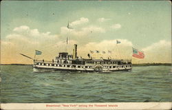 Steamboat "New York" among the Thousand Islands Steamboat "New York" among the Thousand Islands