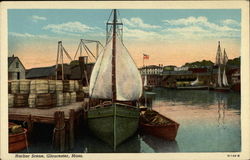 Harbor Scene Harbor Scene
