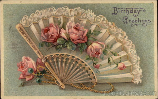 A Fan with Pink Roses Fans