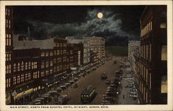 Main Street, North From Buchtel Hotel, By Night Main Street, North From Buchtel Hotel, By Night