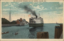 Excursion Steamer leaving Harbor Excursion Steamer leaving Harbor
