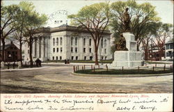 City Hall Square, showing Public Library and Soldiers' Monument City Hall Square, showing Public Library and Soldiers' Monument