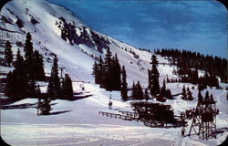 Summit of Berthoud Pass and the Twin Chair Ski Lift Colorado Postcard Postcard