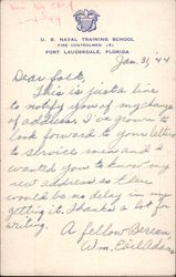 US Naval Training School Postcard US Naval Training School Postcard