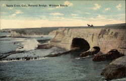 Natural Bridge, Wilders Beach Santa Cruz, CA Postcard Postcard