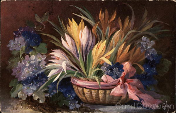 Bowl of Crocuses Flowers